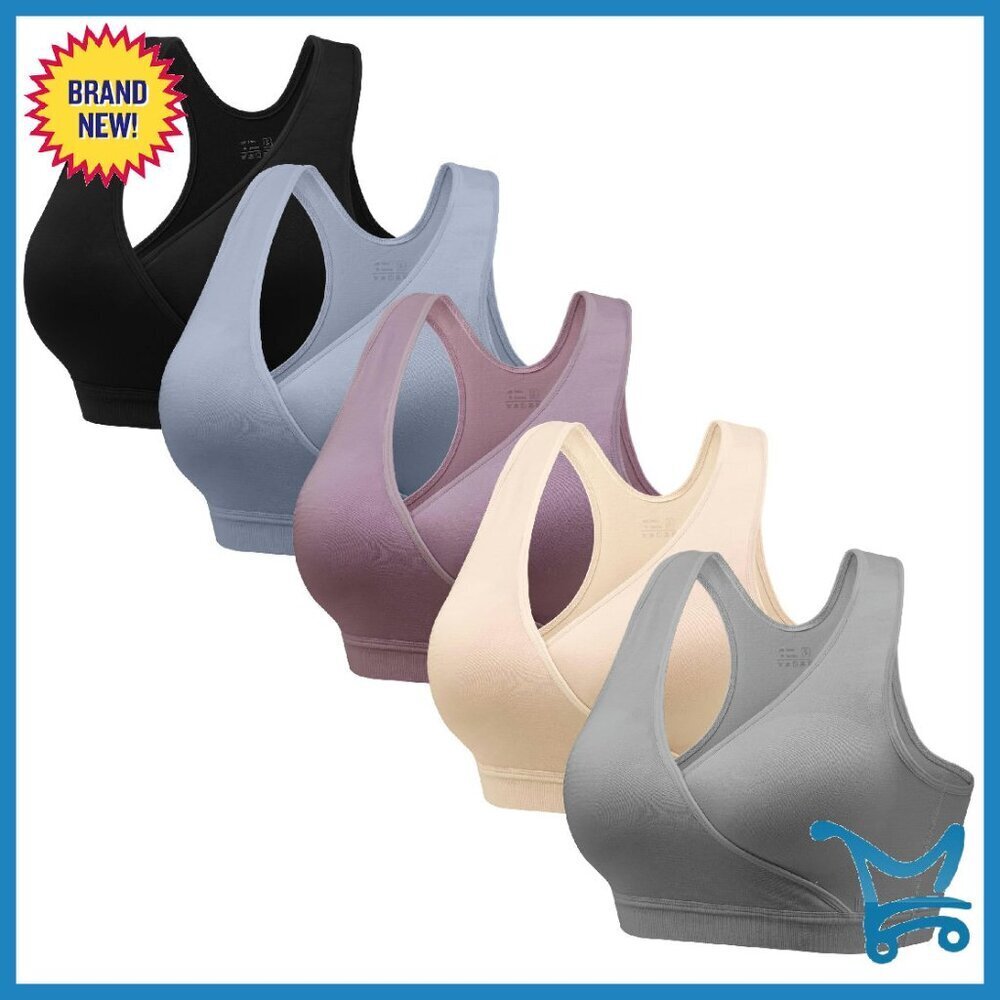Wireless Nursing Sleep Bra 3-Pack Seamless Maternity Bralette